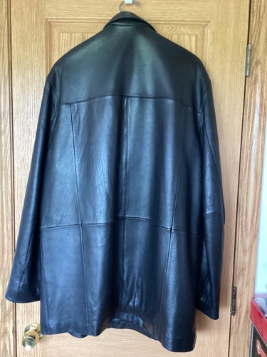Adler Collection Authentic Men's XL Black Lamb Skin Leather Coat w/Lining - Picture 10 of 20