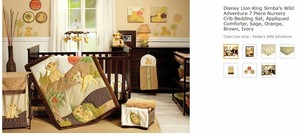 disney lion king 7 piece crib bedding set