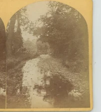 Stream Bellevue PA J.W. Morrison Stereoview c1870