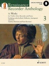 Renaissance Recorder Anthology 3 31 Works for Treble Alto Recorder NEW 049045795