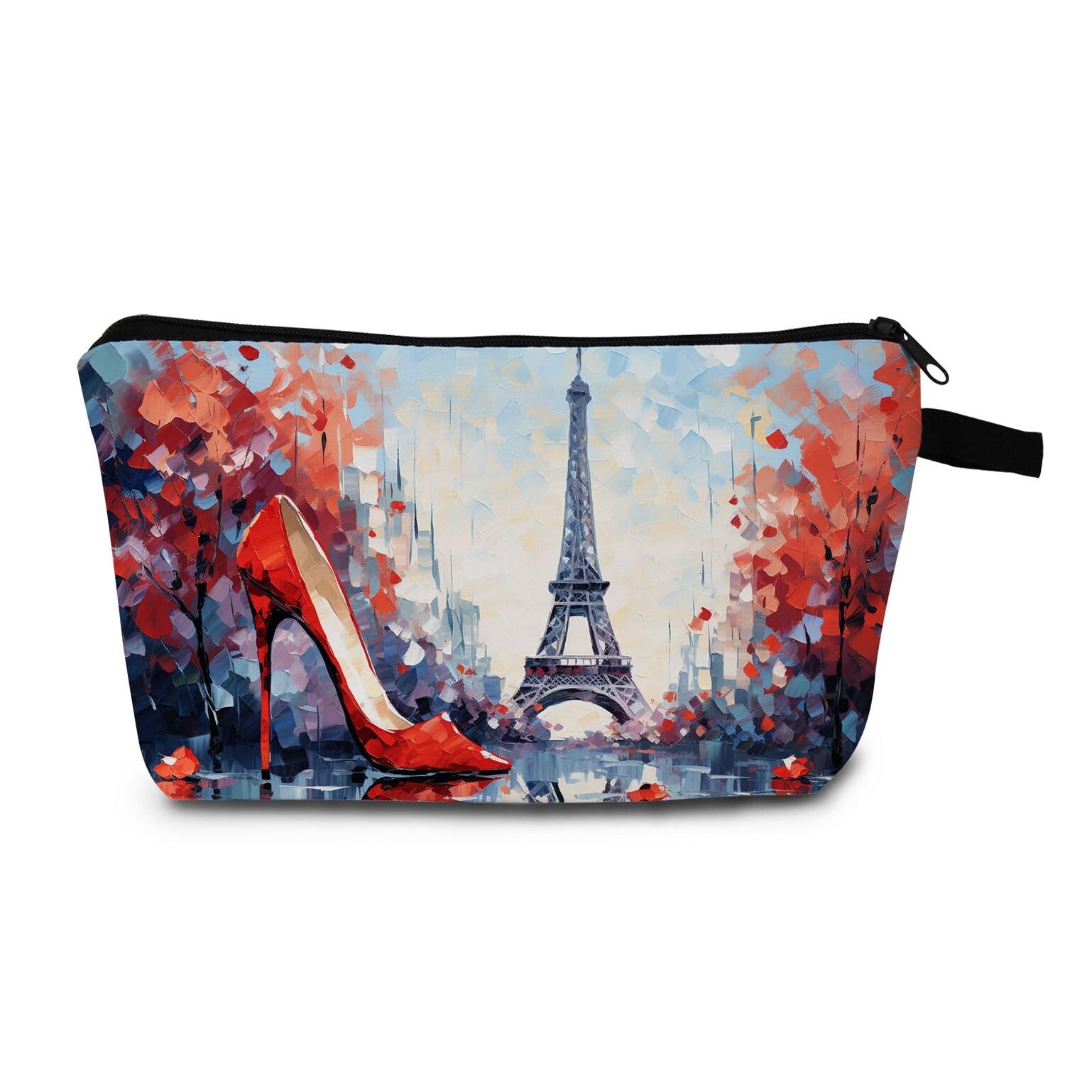 Eiffel Tower Travel Makeup Bag Portable Cosmetic Pouch Toiletry Organizer Storage