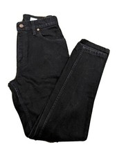 Vtg Levi's 550 Black Relaxed Fit Tapered Leg High Rise Jeans, Made in USA, 9 Med