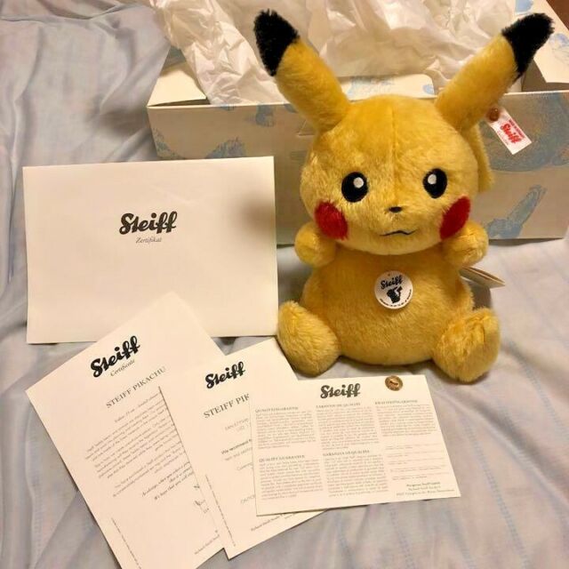 Good Smile Company Steiff Pokemon Pikachu 1000 Limited Plush Doll Japan 16 For Sale Online Ebay