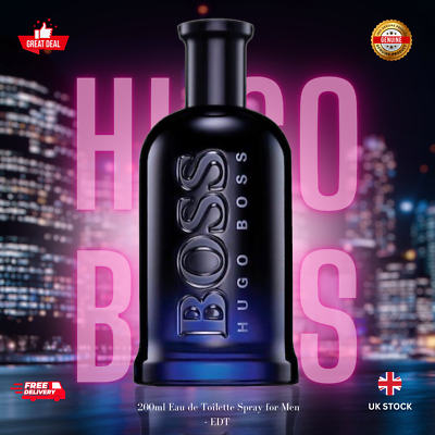 Hugo Boss Bottled Night 200ml EDT Spray for Men New no box UK