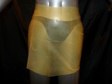 RUBBER LATEX MINI SKIRT  FETISH BONDAGE TRANSPARENT BDSM PEGGING FISTING 6120