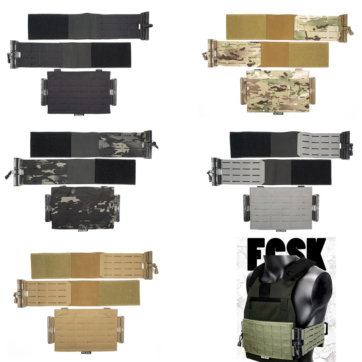 Cummerbund élastique Rapide Pour Gilet Tactique - Compatible FCSK, JPC 2.0, Chasse, Airsoft