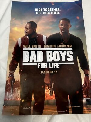 Bad Boys For Life - movie poster - 11 1/2  X 17  - 2020 Smith/Lawrence
