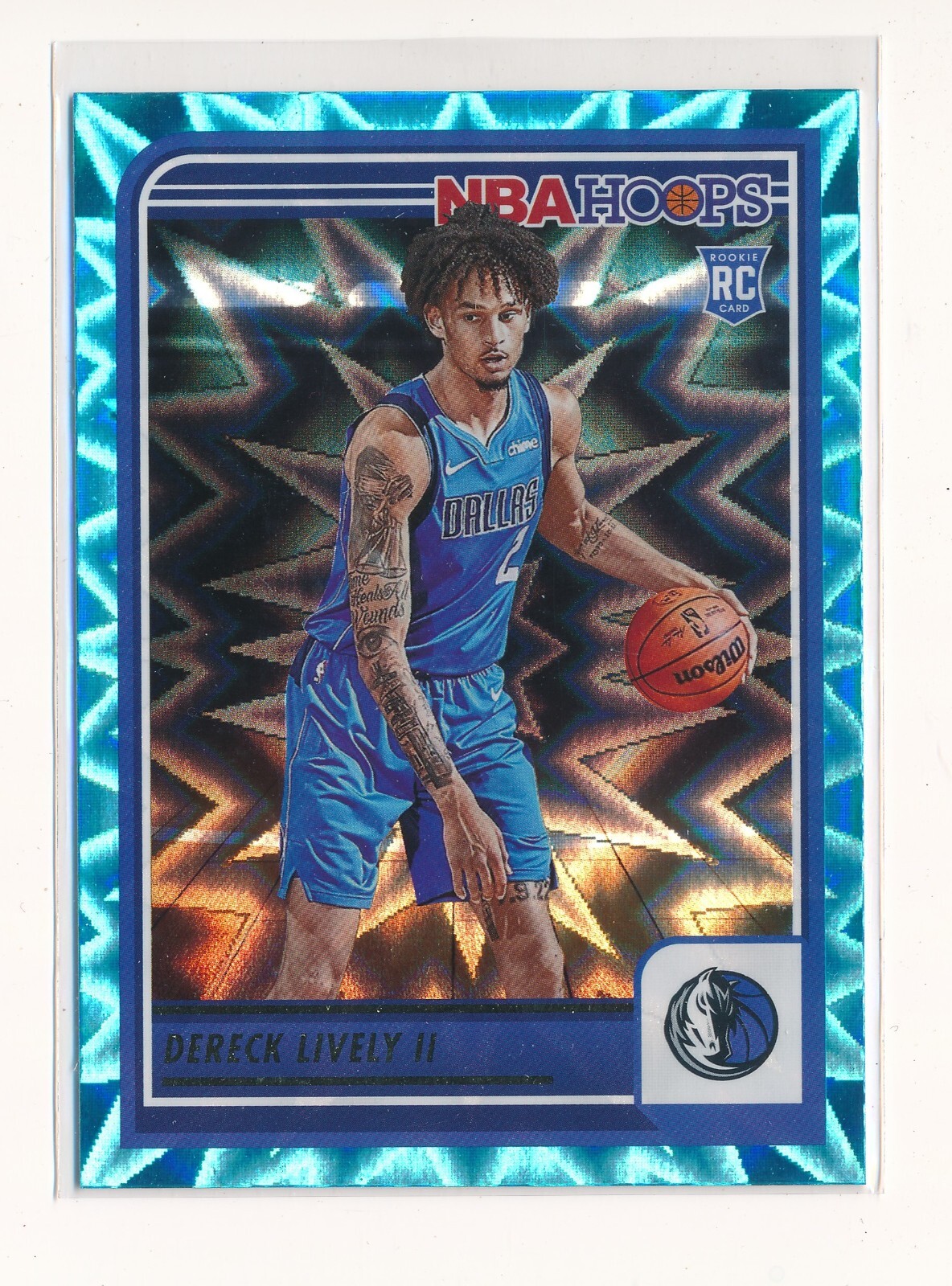 DERECK LIVELY II 2023-24 HOOPS TEAL EXPLOSION #241 RC ROOKIE *DALLAS MAVERICKS*
