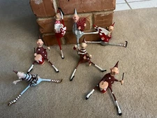 Lot of 7 Primatives By Kathy Sonja Sandell Clown Ornaments