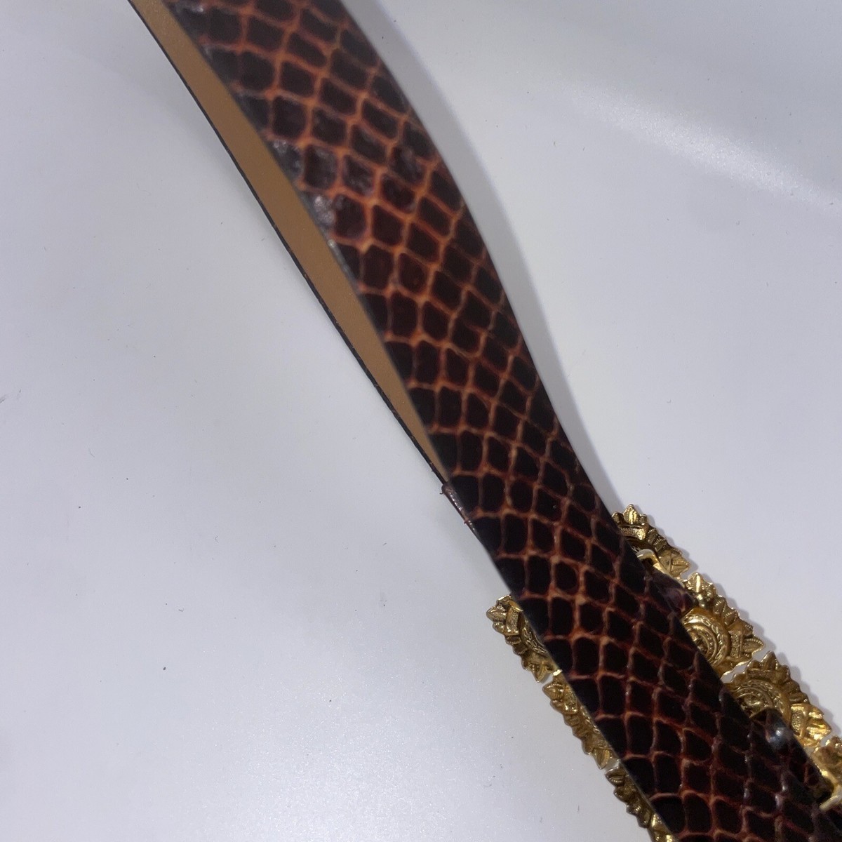 Beautiful Vintage ABBE CREATION™️ Genuine Snakeskin Belt Sz 