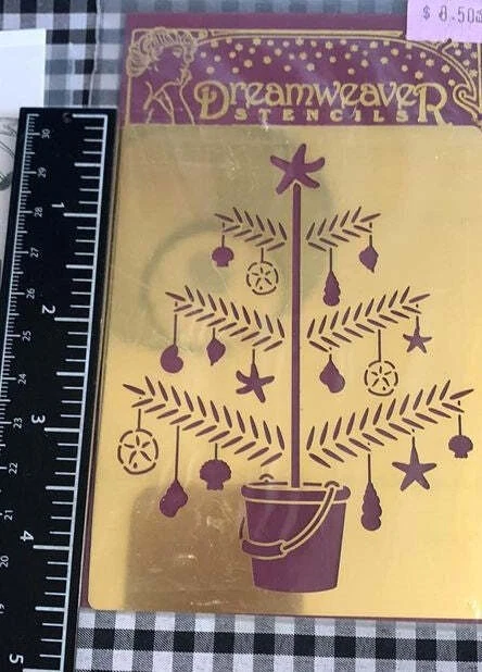 Tropical Tree Snowflake Brass Stencil Embossing Plate Set - Image 3 of 4
