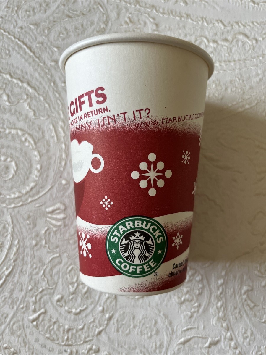 Starbucks Older Logo Holiday 2010 Tall 12 Oz. Paper Cup