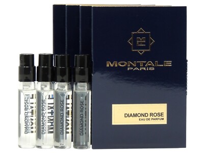 MONTALE PARIS DIAMOND ROSE EDP 2.0ml .06fl oz x 4 PERFUME SPRAY SAMPLE VIALS