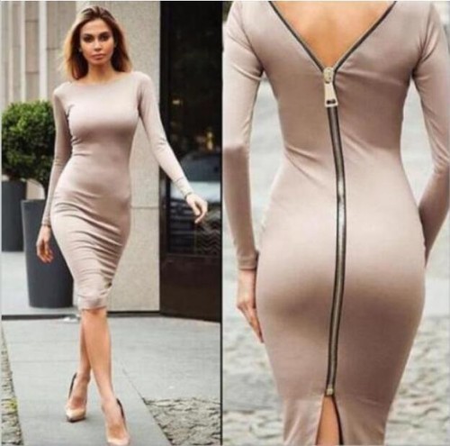 bodycon dress with zipper