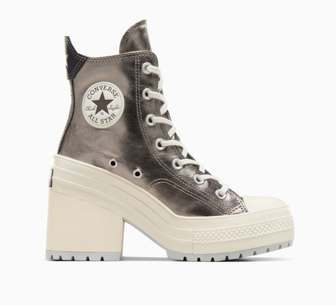 NEW Women's CONVERSE Chuck 70 De Luxe Heel Metallic Glitter