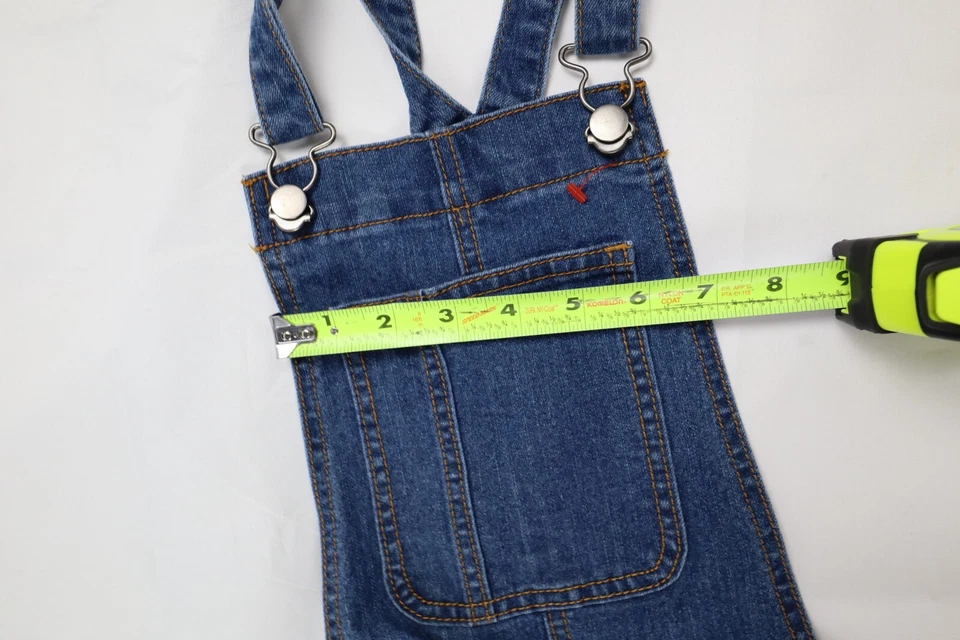 Baberos sin mangas de jean azul vaquero Crazy 8 niñas jóvenes talla 10 Foto 4 de 4