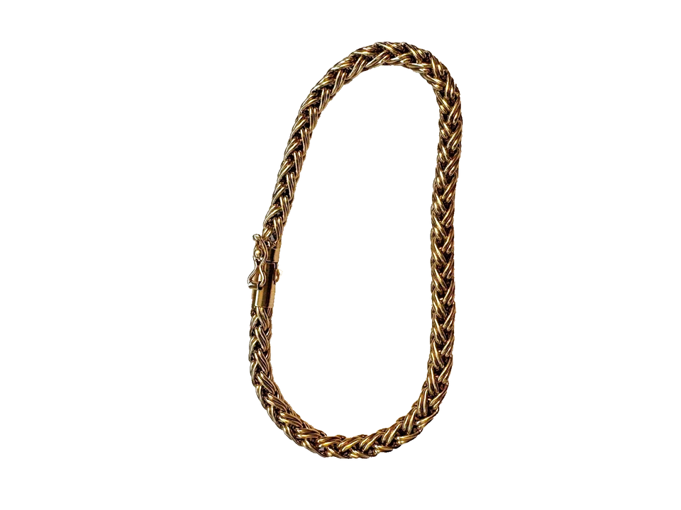 Tiffany & Co. 18K Yellow Gold Wheat Braided Rope Russian Weave 7 1/4 ...