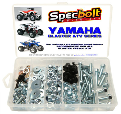 YAMAHA Blaster Bolt Kit 120 pieces YFS200 ATV QUAD plastic body frame. SPECBOLT