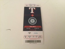 TEXAS RANGERS 2017 TICKET STUB 8/1/17 VS MARINERS~Casey Lawrence FIRST WIN