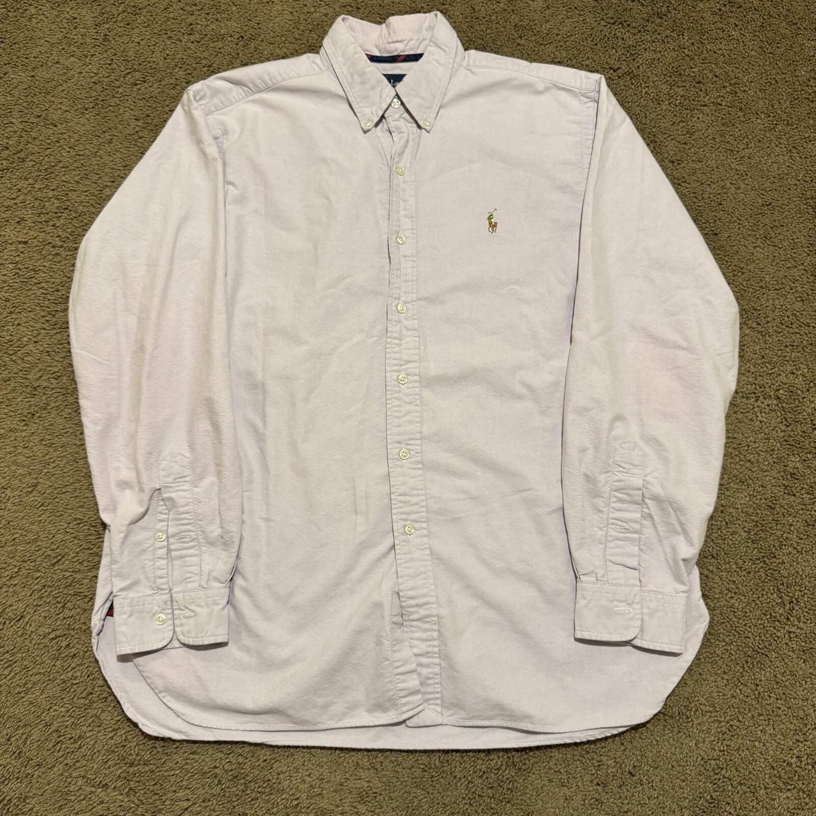 Polo Ralph Lauren Button Down Shirt Mens XL Classic Fit White Long Sleeve Pony