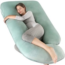 Elover Pregnancy PillowsU Shaped Full Body Maternity Pillow with Removable Co...
