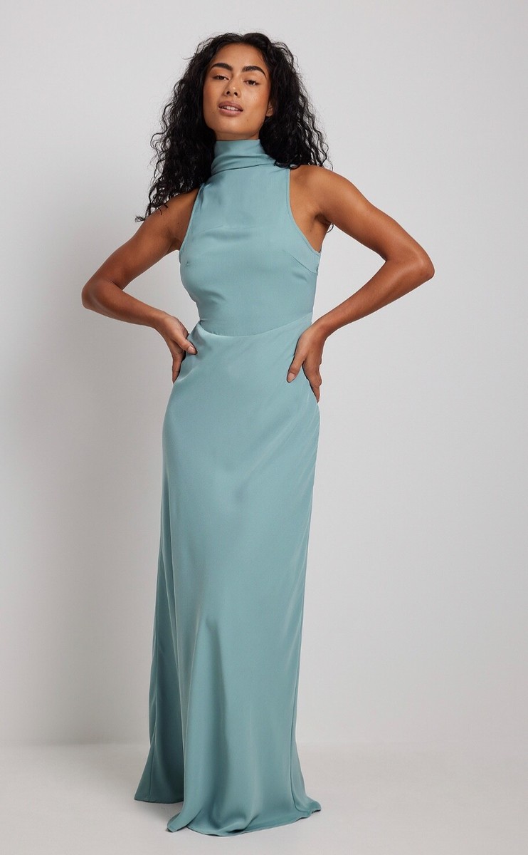 open back long dress (blue), claire rose x na-kd | eBay open back long dress (blue), claire rose x na-kd | eBay