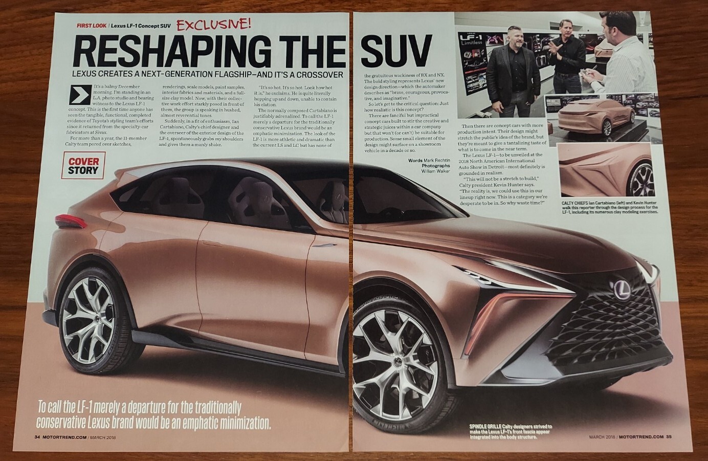 LEXUS LF-1 CONCEPT SUV MAGAZINE ARTICLE MOTOR TREND NEXT GENERATION