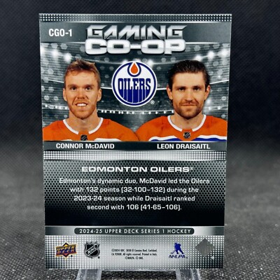 Connor McDavid Leon Draisaitl 2024-25 Upper Deck Series 1 Gaming