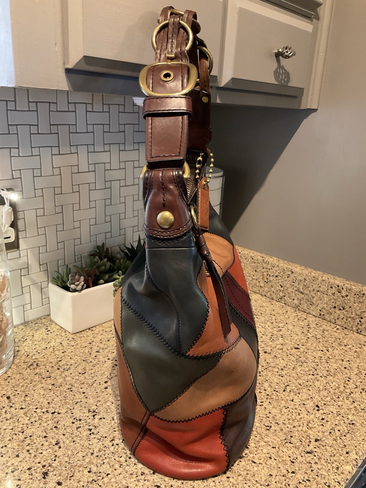 Coach PATCHWORK Leather Large Duffle Bleecker Bag… - image 4