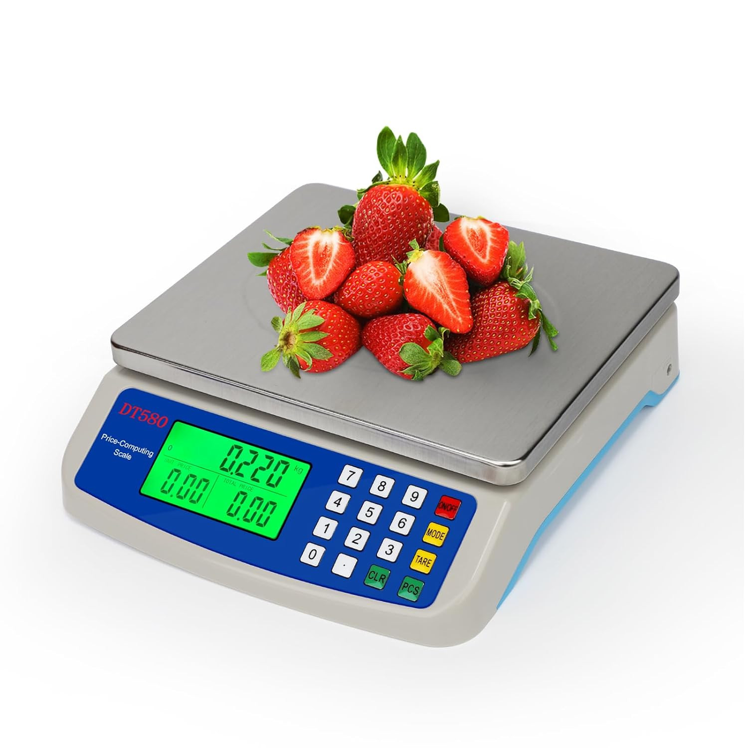 Bilancia Digitale Professionale 30Kg Acciaio Inox per Alimenti e Pacchi