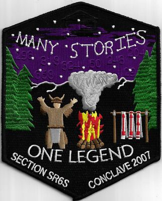 2007 Section SR6S Conclave Jacket Patch BLK Bdr. 5.5x6.5 [MX-6835]