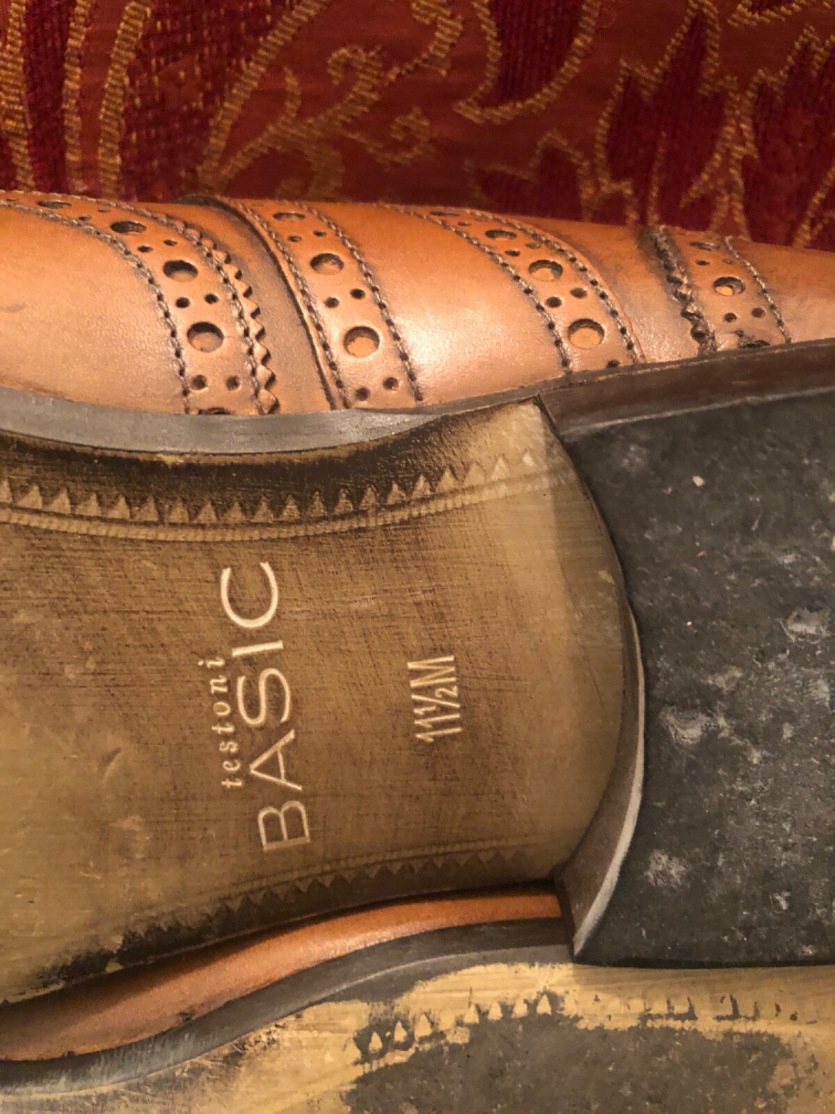 TESTONI BASIC WINGTIP MONK STRAP BROWN LEATHER SH… - image 11