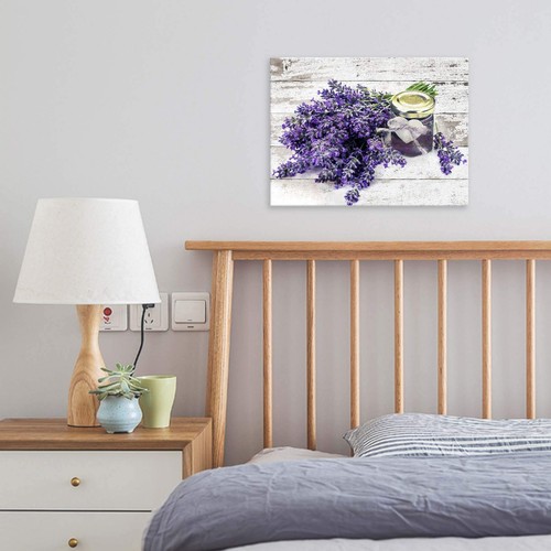 Bathrooms Purple Lavender Pictures Wall Decor Artwork for Wall Bathroom Decor... - Picture 5 of 7