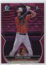 2023 Bowman Chrome Prospects Fuchsia & Pink Vapor Refractor Carter Young 0jm6