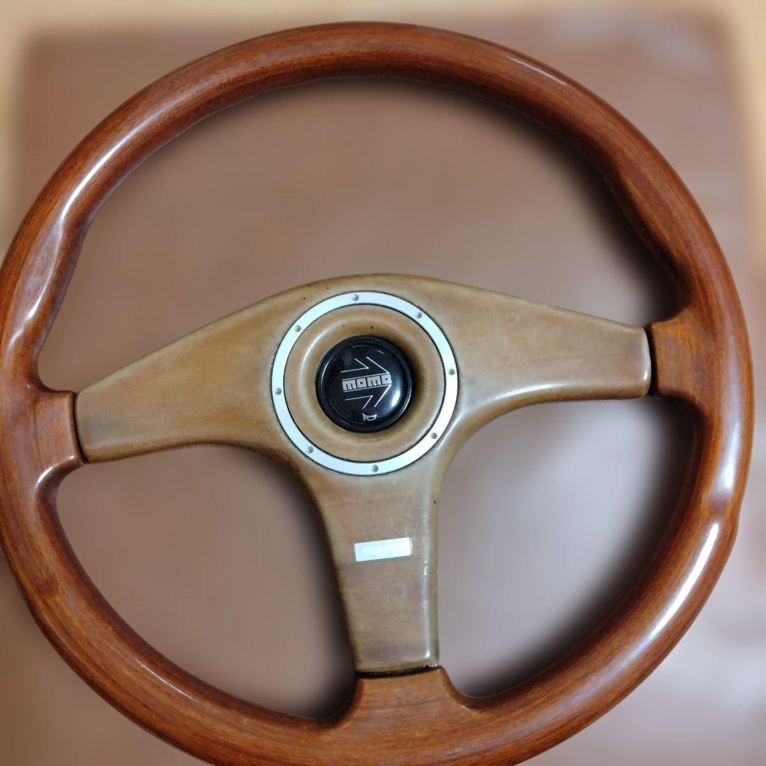 MOMO Wood Steering Wheel Used from Japan