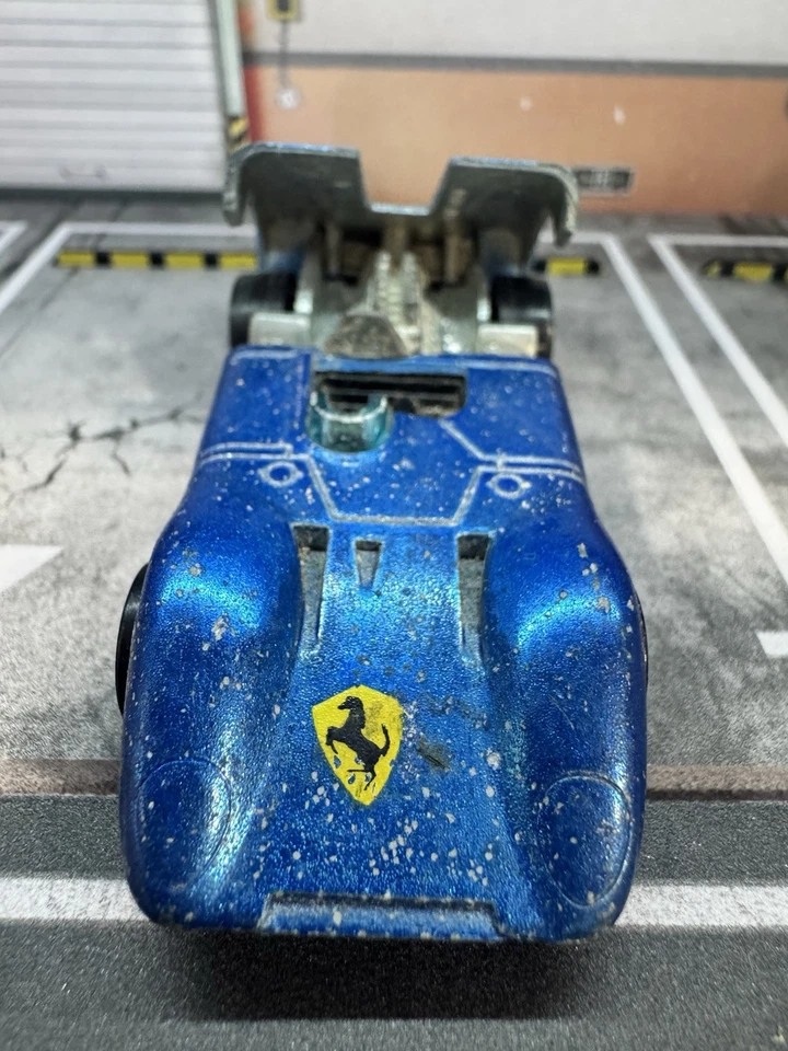 Hot Wheels Redline 1970 Ferrari 312P Blue In Good Condition HK Version - Image 4 of 4