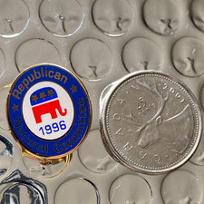 Vintage 1996 Republican National Committee & Victory Pin Pinback Gold Tone Set