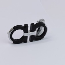 Ferragamo Men's Belt Buckle Black with Silver for 34-35mm leather strap