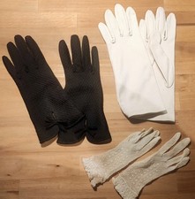 Dachbodenfund Vintage 50s++3 Paar alte  Handschuhe++2x Damen - 1x Mädchen