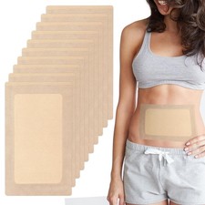 10pcs Castor Oil Pack Wrap - Self-Adhesive, High Absorbent Organic Cotton Fla...