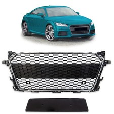 Kühlergrill Wabengrill Schwarz glanz Chrom Passend für Audi TT 8J 14-18
