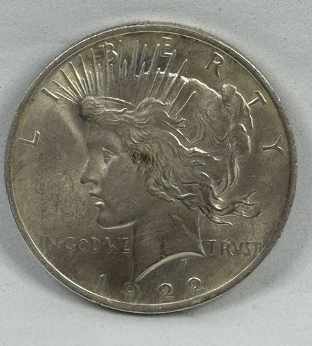 1922 Peace Dollar $1  90% Silver AU Condition US Coin Nice Detail