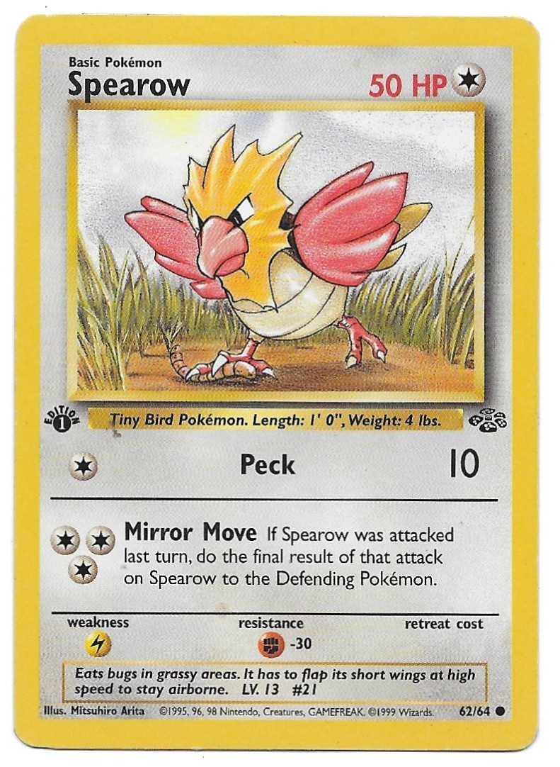 POKEMON 1999 JUNGLE  WoTc Vintage Singles 1st Edition - TCG CARD GAME