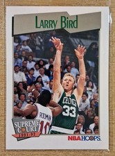 1991-92 NBA HOOPS LARRY BIRD SUPREME COURT #451 BOSTON CELTICS