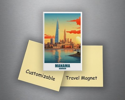 Manama Kühlschrankmagnet Bahrain City Magnet Souvenir Reise Geschenk Idee