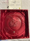 Cristalleries de Bayel France Crystal Decorative Plate Orchidée w/ COA Box — photo 2