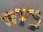 Lot of (3) STAR WARS POTF Vehicles Boba Fett's SLAVE 1, AT-ST, Rebel SnowSpeeder