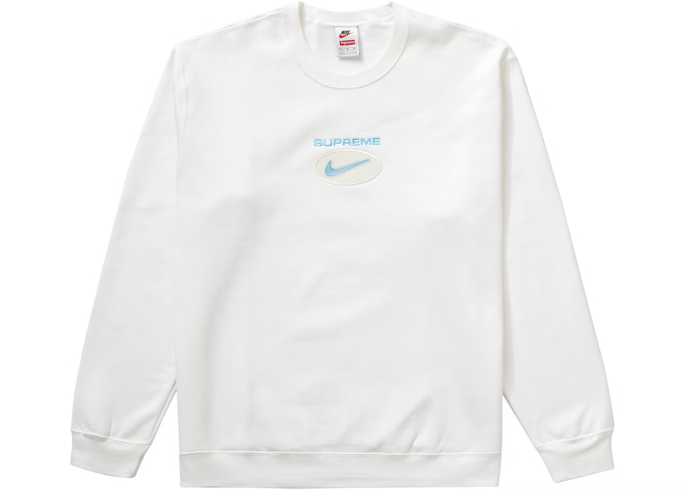 NEW NWT Supreme x Nike Jewel Crewneck White Size M Medium Pullover Sweater FW20