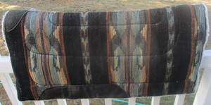 TOKLAT WESTERN BLACK/BROWN/GOLD  FLEECE BOTTOM SADDLE PAD 31.5x31.5x 1''
