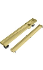 48 Gold Linear Shower Drain Tile Insert Stainless Steel Bathroom Floor